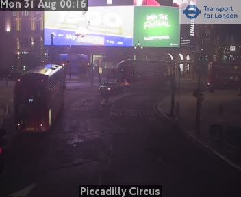 Current view of Piccadilly Circus, London