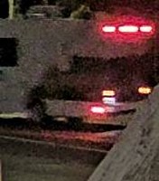 A crop of the red illuminated