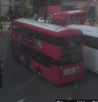 A crop of red double-decker bus LT827