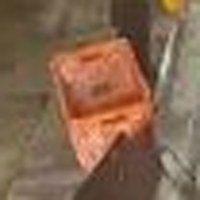 A blurred crop of the orange crate